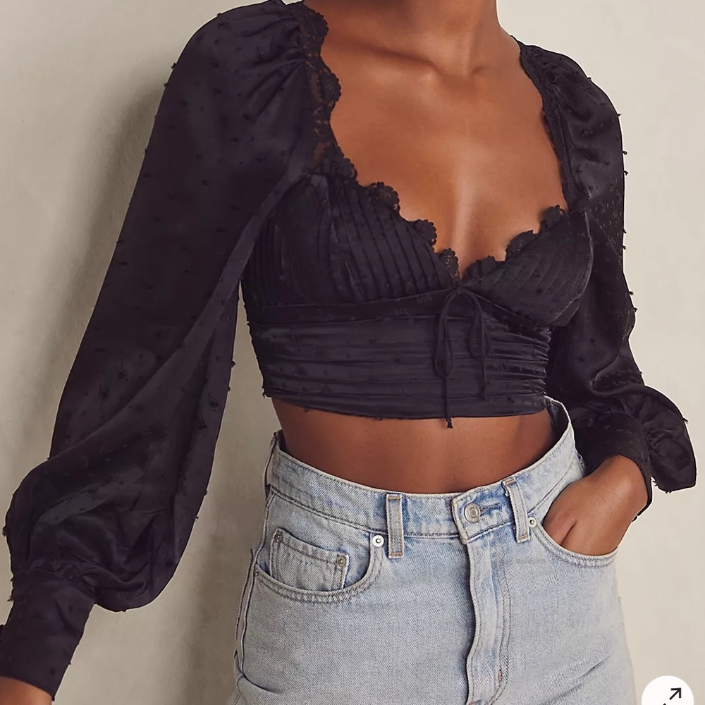 Free People: For Love & Lemons Liz Crop Top XS